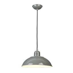 Stylish Grey Led Pendant Light Fitting With E27 Socket And 60W Bulb