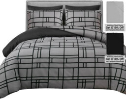 Pamposh Super King Duvet Set - Premium Brushed Microfiber Reversible Super King Duvet Cover With Zipper Closure - thumbnail 3