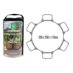Lg Outdoor Deluxe 6 Seater Round Dining Set Table Garden Furniture Cover Black - thumbnail 2