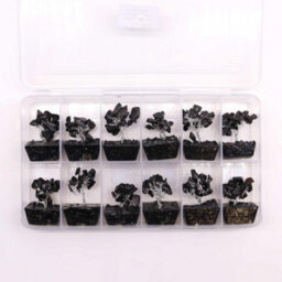 Serenityy Mini Gemstone Tree On Orgonite Base With 15 Black Agate Stones, 5 Cm Height, Lightweight Decorative Accent - thumbnail 3