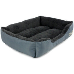 Actiaspet Dog Bed Cat Beds Washable Soft Faux Fur Fleece Cushion Pet Puppy Basket Grey Medium - thumbnail 9