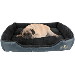 Actiaspet Dog Bed Cat Beds Washable Soft Faux Fur Fleece Cushion Pet Puppy Basket Grey Medium - thumbnail 2