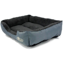 Actiaspet Dog Bed Cat Beds Washable Soft Faux Fur Fleece Cushion Pet Puppy Basket Grey Medium - thumbnail 4