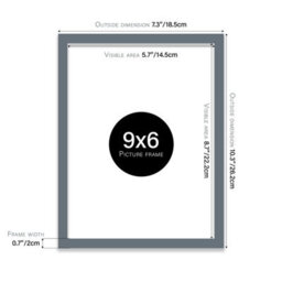 9X6 Grey Picture Frame (22.9 X 15.2Cm) Poster, Photo, Artwork, Gallery Wall Or Print - thumbnail 3