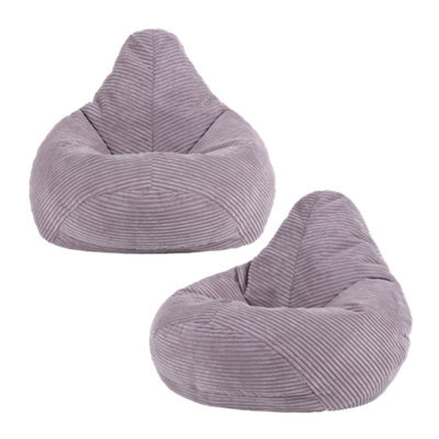 icon Dalton Kids Beanbag Corduroy Purple Set Of 2 - image 1