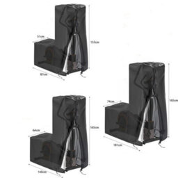 Protective Cover For Stepper, Dust And Water Resistant. Dimensions 420D 181 X 74 165 Cm, Black. - thumbnail 2