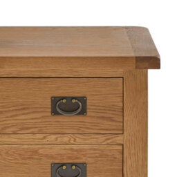 Zelah Oak 6 Drawer Large Chest Of Drawers - Fully Assembled By Roseland Furniture - thumbnail 8