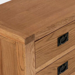 Zelah Oak 6 Drawer Large Chest Of Drawers - Fully Assembled By Roseland Furniture - thumbnail 7