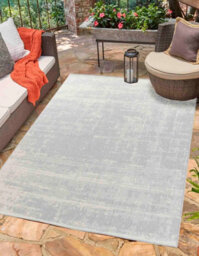 Modern Abstract Grunge Design Outdoor-Indoor Rugs Silver 120X170 Cm - thumbnail 4