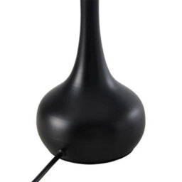 Living And Home Modern Table Lamp With Fabric Shade, Classic Black Matte Bedroom Bedside Lamp ,25X43Cm - thumbnail 5