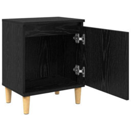 Berkfield Give Black Oak Nightstand Black Oak Engineered Wood 40 X 30 X 50 Cm - thumbnail 5