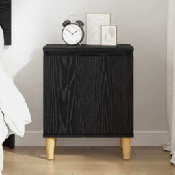 Berkfield Give Black Oak Nightstand Black Oak Engineered Wood 40 X 30 X 50 Cm - thumbnail 4