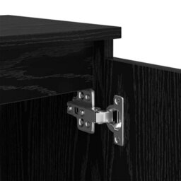 Berkfield Give Black Oak Nightstand Black Oak Engineered Wood 40 X 30 X 50 Cm - thumbnail 9