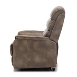 More4Homes Buckingham Single Motor Electric Rise Recliner Bonded Leather Armchair Sofa Mobility Chair (Stone) - thumbnail 5