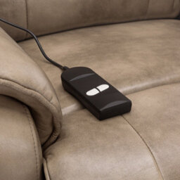 More4Homes Buckingham Single Motor Electric Rise Recliner Bonded Leather Armchair Sofa Mobility Chair (Stone) - thumbnail 6