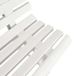 Berkfield Garden Bench 145.5 Cm Plastic White - thumbnail 4