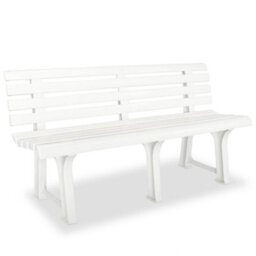 Berkfield Garden Bench 145.5 Cm Plastic White