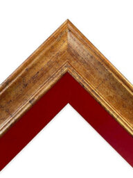 Frames By Post Scandi Gold Frame With Red Mount For Image Size 9 X 6 - thumbnail 3