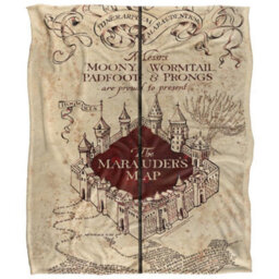Harry Potter Marauders Map Blanket Multicoloured (One Size) - thumbnail 2