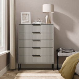 Ancona Matt Dusk Grey 5 Drawer Chest (H)1008mm (W)765mm (D)395mm - thumbnail 1