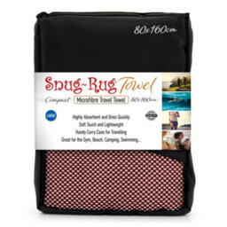 Snug Rug Microfibre Beach Towel Super Absorbent Quick Drying Lightweight Large 80 X 160Cm - Salmon Rose Pink - thumbnail 4