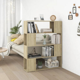 Berkfield Book Cabinet Room Divider Sonoma Oak 100X24X124 Cm