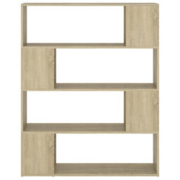 Berkfield Book Cabinet Room Divider Sonoma Oak 100X24X124 Cm - thumbnail 5