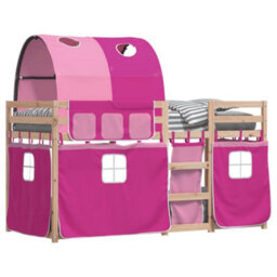 Berkfield Bunk Bed Without Mattress Pink 90X190 Cm Single Solid Wood Pine - thumbnail 4