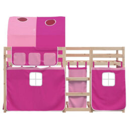 Berkfield Bunk Bed Without Mattress Pink 90X190 Cm Single Solid Wood Pine - thumbnail 5
