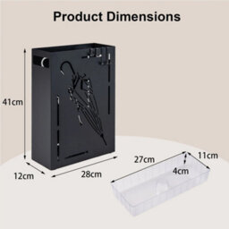 Rectangular Metal Umbrella Stand Rack - thumbnail 2