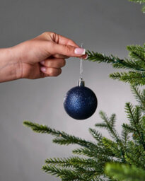 WeRChristmas Navy Blue Shatterproof Christmas Baubles, 50 Pack - thumbnail 3