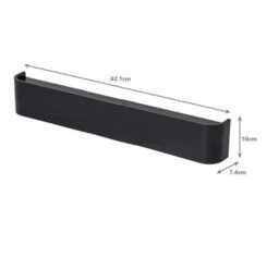 Magna Retail Black Coat Rack Wall Mounted With Shelf And 8 Hidden Hooks Modern Coat Stands For Hallway Solid Wood Veneer Panel - thumbnail 2
