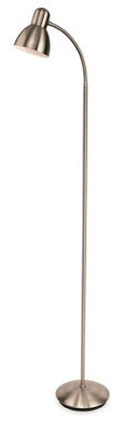 Luminosa Lighting Luminosa Morgan 1 Light Floor Light Brushed Steel, E27