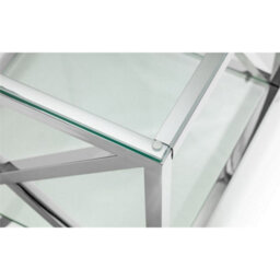 Ashfield Silver Chrome Frame Console Table - thumbnail 9