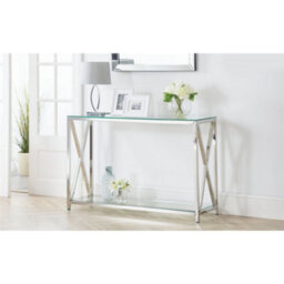 Ashfield Silver Chrome Frame Console Table