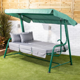 Alfresia Turin Reclining Swing Seat With Grey Luxury Cushions - thumbnail 3