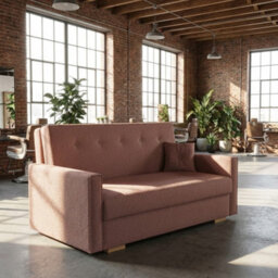 Viva Sonic Iii Sofa Bed For Living Room With Storage Chipboard Frame Polyurethane Foam 153X100X85Cm Pink - thumbnail 2