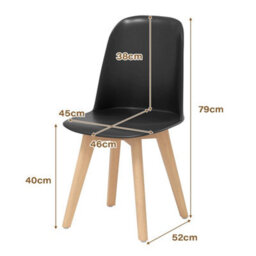 Armless Kitchen Chairs Black Modern Dining Chairs Set Of 2 - thumbnail 2