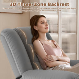 Onemill Manual Adjustable Legrest And Reclining Pu Leather Couch Chair For Living Room Bedroom Home - thumbnail 2