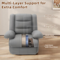 Onemill Manual Adjustable Legrest And Reclining Pu Leather Couch Chair For Living Room Bedroom Home - thumbnail 5