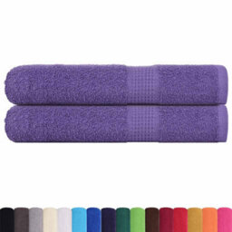 Berkfield Durable Sauna Towels 2 Pcs Purple 80X200 Cm 360 Gsm 100% Cotton