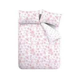 Catherine Lansfield Mirabelle Floral Reversible King Duvet Cover Set With Pillowcases Pink - thumbnail 5