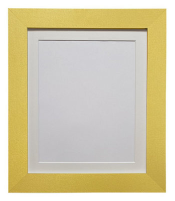 Frames By Post Metro Gold Frame With Ivory Mount For Image Size A2 - image 1
