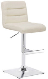 Lamboro Luscious Bar Stool, Adjustable Height And Swivel Kitchen Barstool, Cream - thumbnail 1
