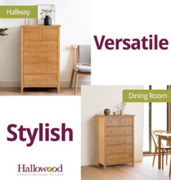 Hallowood Furniture Hereford L Oak 2+4 Chest Of Drawers - thumbnail 6