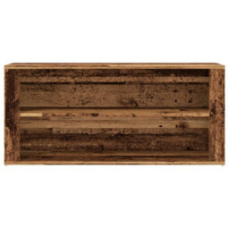 Berkfield Shoe Bench Old Wood 100X35X45 Cm Engineered Wood - thumbnail 4