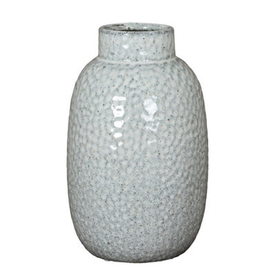 Hill Interiors Cairn Dimple Medium Vase - Ceramic - L16 X W16 X H28 Cm - White - image 1