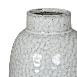 Hill Interiors Cairn Dimple Medium Vase - Ceramic - L16 X W16 X H28 Cm - White - thumbnail 3