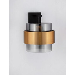 Luminosa Lighting Luminosa Sianna 18Cm Wall Lamp Smokey, Sandy Black, Brass Gold E27 1X12W - thumbnail 4