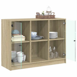 Berkfield Sideboard Sonoma Oak 102X37X75.5 Cm Engineered Wood - thumbnail 4